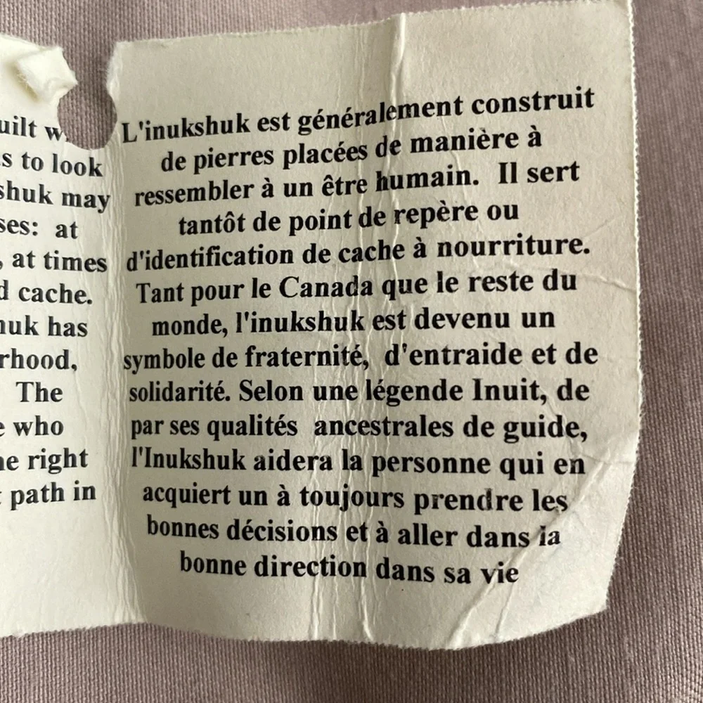Inukshuk, Natural Stone Sculpture (symbolizes the survival of the Inuit people) - Picture 11 of 11